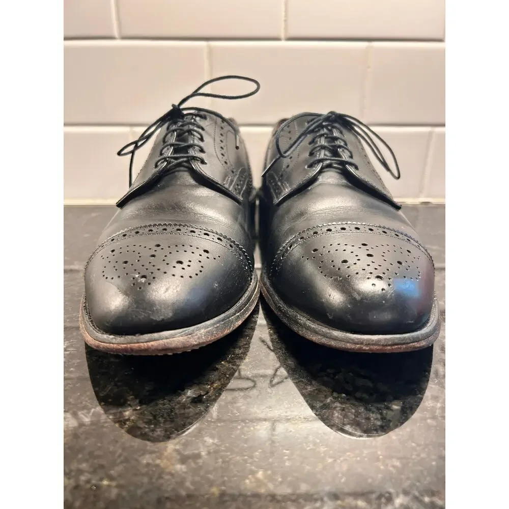 Allen Edmonds Men's Leather Sanford Cap Toe Oxford Dress Shoes Black Size‎ 8.5